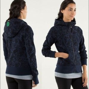 Lululemon hoodie paisly blue scuba